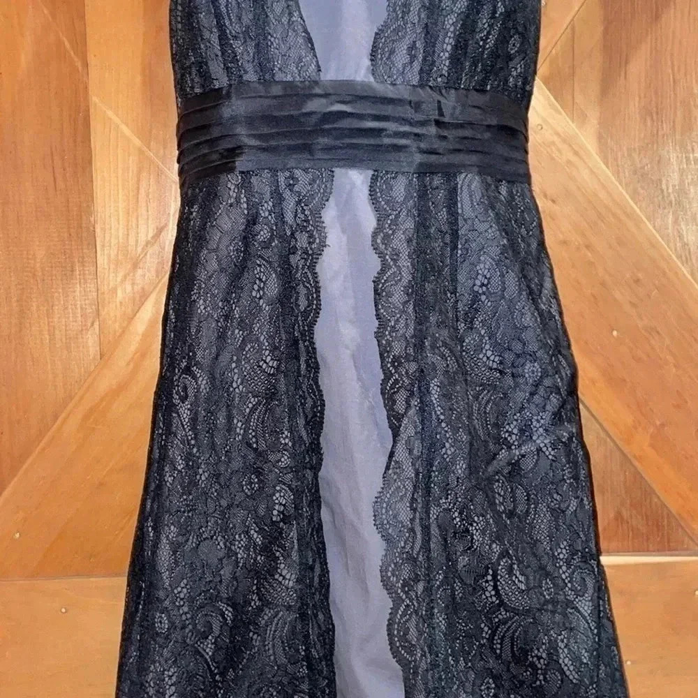 Anthropology Black/Gray Lace Dress- 2 - Picture 3 of 10